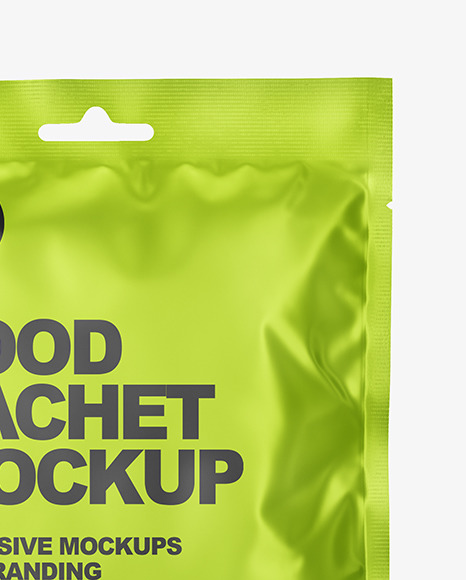Matte Metallic Sachet Mockup PSD #6