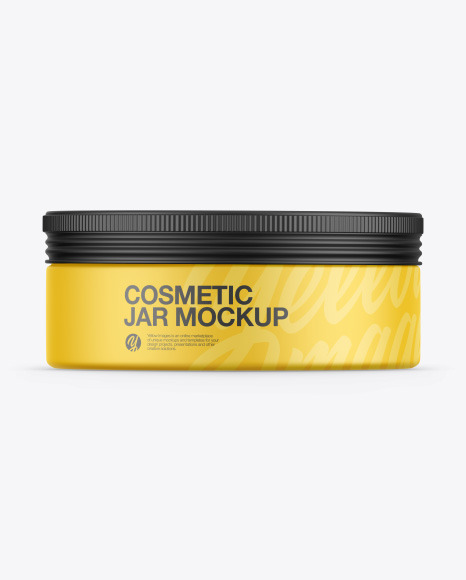 Matte Cosmetic Jar Mockup