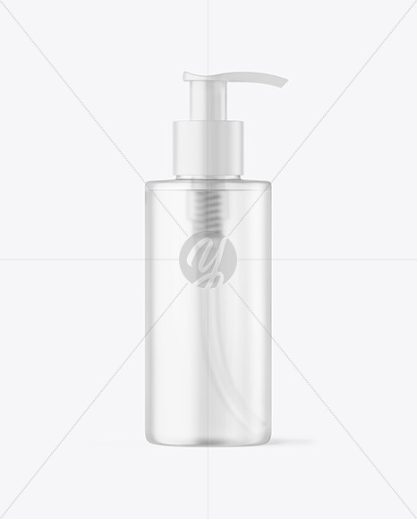 Frosted Cosmetic Bottle with Pump Mockup Frosted Cosmetic Bottle with Pump Mockup