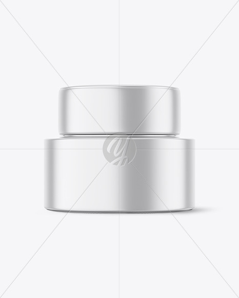 Free Metallic Cosmetic Jar Mockup PSD Mockups