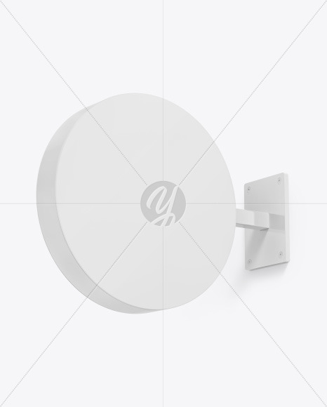 Plastic Round Signboard Mockup Plastic Round Signboard Mockup