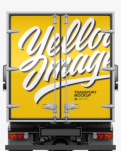 Truck Mockup   Back View PSD #4