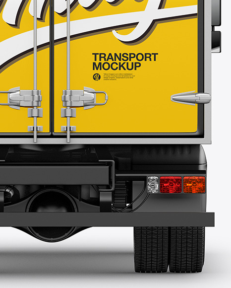 Truck Mockup   Back View PSD #2