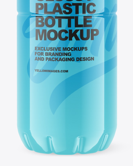 Glossy Plastic Bottle Mockup PSD #1