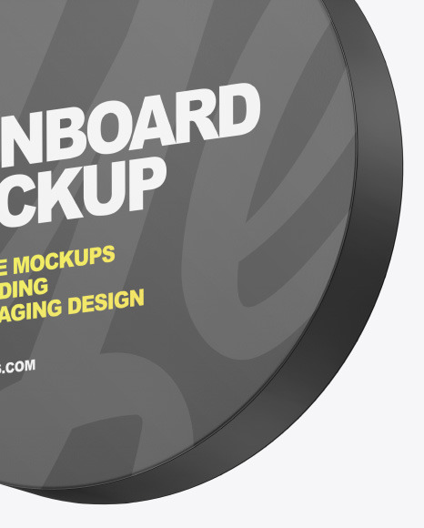 Plastic Round Signboard Mockup PSD #1