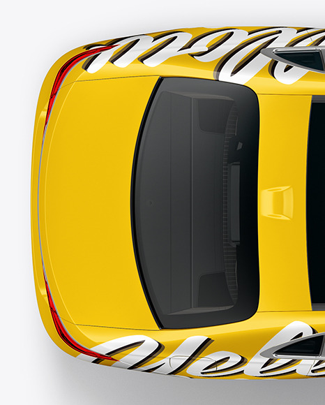 Luxury Car Mockup   Top View PSD #1