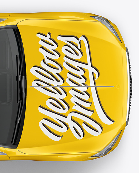 Luxury Car Mockup   Top View PSD #6