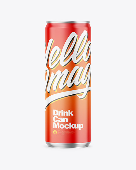 355ml Matte Drink Can Mockup PSD #2