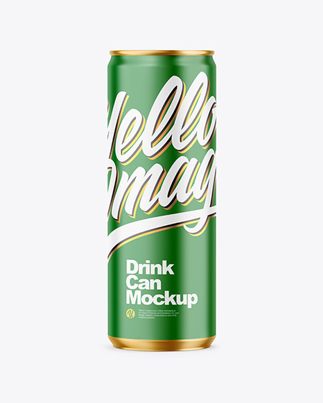 355ml Matte Drink Can Mockup PSD #3