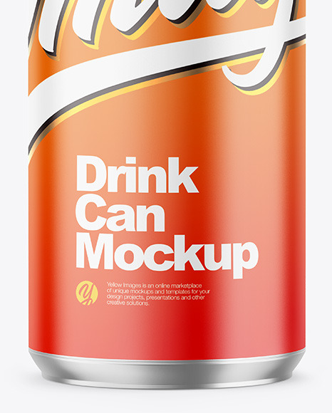 355ml Matte Drink Can Mockup PSD #5