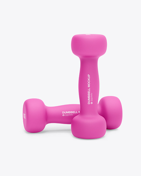 Neoprene Coated Dumbbells Mockup