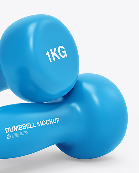 Vinyl Coated Dumbbells Mockup PSD #2