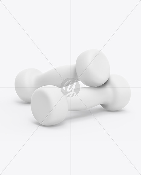 Neoprene Coated Dumbbells Mockup
