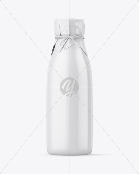 New Free Mockups – Glossy Plastic Bottle With Wrapped Paper Cap Mockup – Download Now