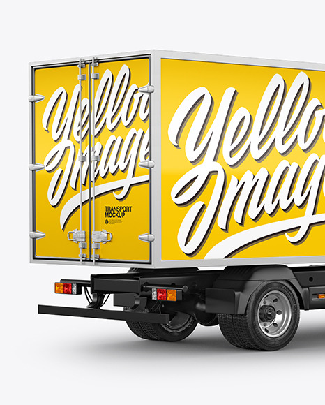 Truck Mockup   Back Half Side View PSD #2