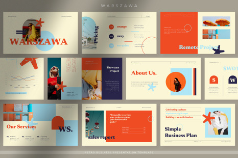 Warszawa Retro Business Presentation
