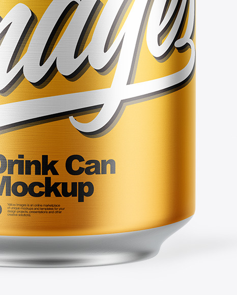 Matte Metallic Drink Can Mockup PSD #6
