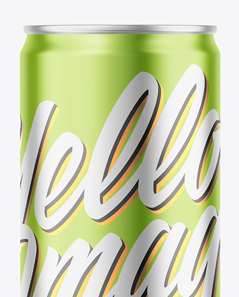 355ml Matte Metallic Drink Can Mockup PSD #7