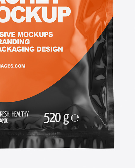 Glossy Sachet Mockup PSD #1
