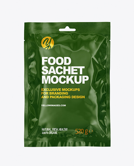 Glossy Sachet Mockup PSD #6