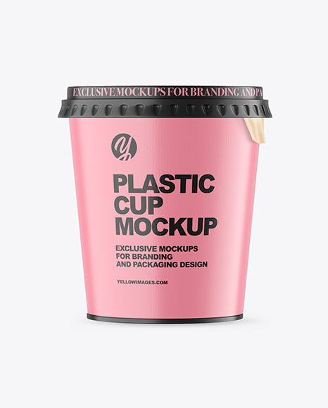 Matte Plastic Cup Mockup PSD #2