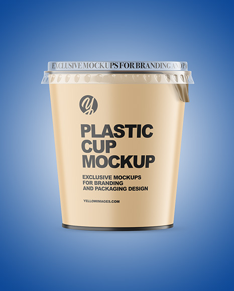 Matte Plastic Cup Mockup PSD #1