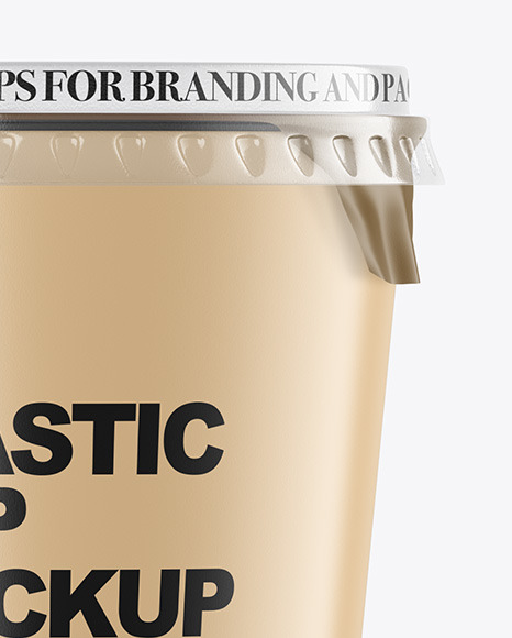 Matte Plastic Cup Mockup PSD #6