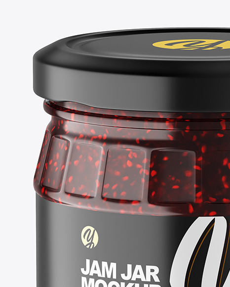 Clear Glass Jar w  Jam Mockup PSD #2