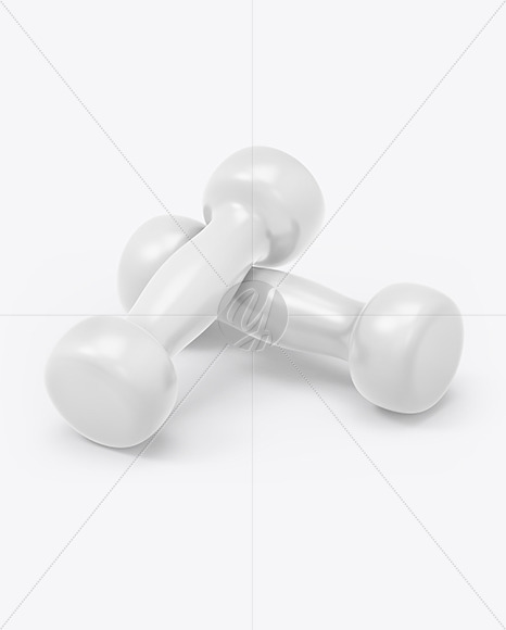 Free Vinyl Coated Dumbbells Mockup PSD Mockups