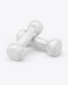 Vinyl Coated Dumbbells Mockup