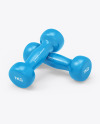 Vinyl Coated Dumbbells Mockup
