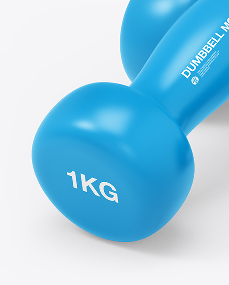 Vinyl Coated Dumbbells Mockup