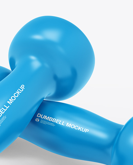 Vinyl Coated Dumbbells Mockup