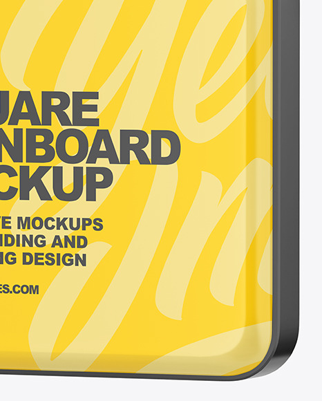 Square Signboard Mockup PSD #1