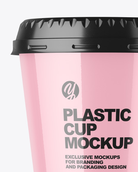 Glossy Plastic Cup Mockup PSD #3