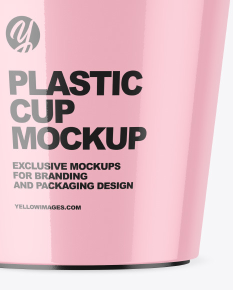 Glossy Plastic Cup Mockup PSD #4