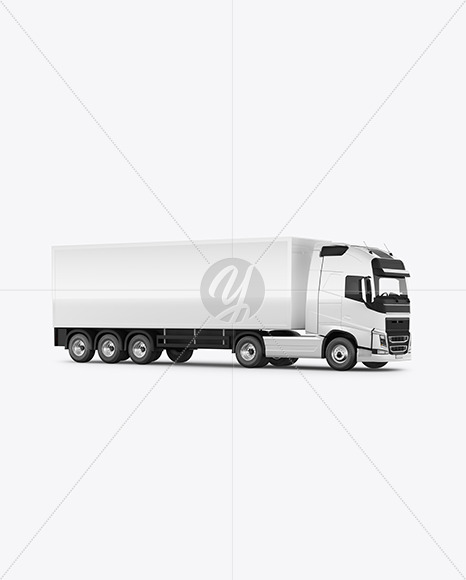 Free Truck Mockup - Half Side View PSD Mockups