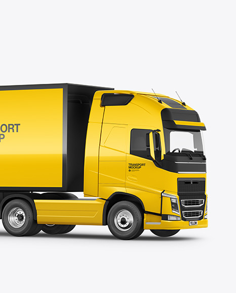 Truck Mockup   Half Side View PSD #4