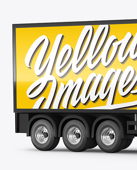 Truck Mockup   Half Side View PSD #1