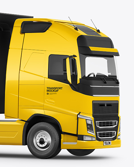 Truck Mockup   Half Side View PSD #6