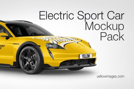 Electric Sport Car Mockup Pack