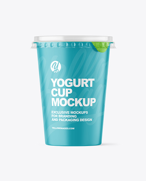 Matte Yogurt Cup Mockup PSD #2