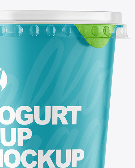 Matte Yogurt Cup Mockup PSD #1
