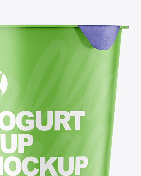 Matte Yogurt Cup Mockup PSD #6
