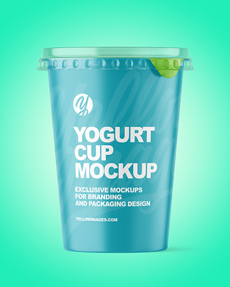 Matte Yogurt Cup Mockup PSD #5