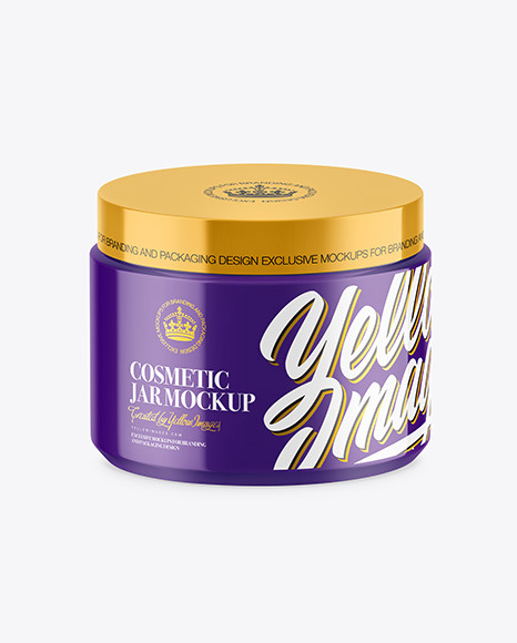 Glossy Cosmetic Jar Mockup
