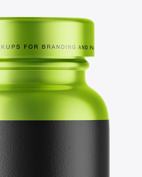 Metallic Pills Jar Mockup PSD #2