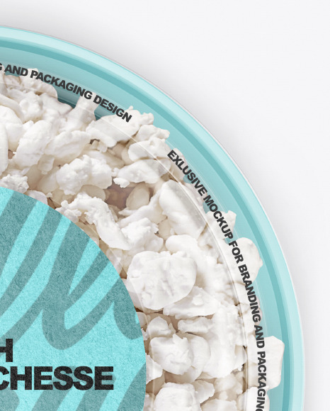 Plastic Bowl with Cottage Cheese Mockup PSD #6
