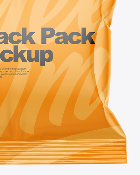 Glossy Snack Pack Mockup PSD #1