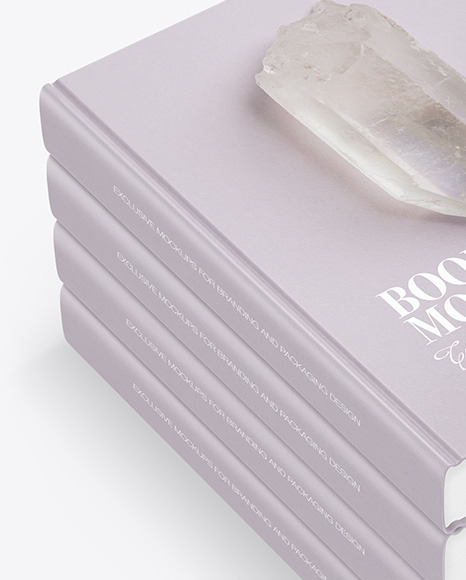 Hardcover Books w  Matte Cover Mockup PSD #3